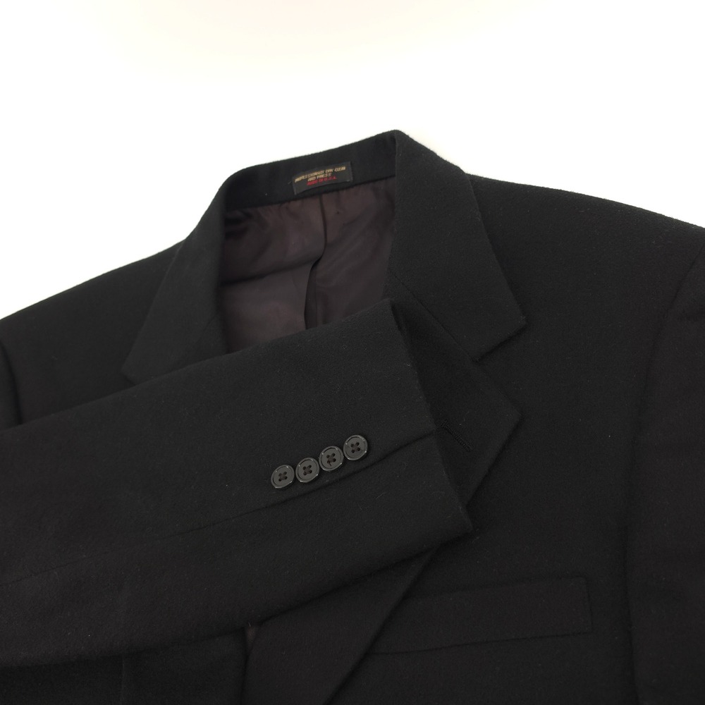 Club Room Men Blazer‎ 100% Cashmere Black 42R 2 Button Luxury Sport Coat